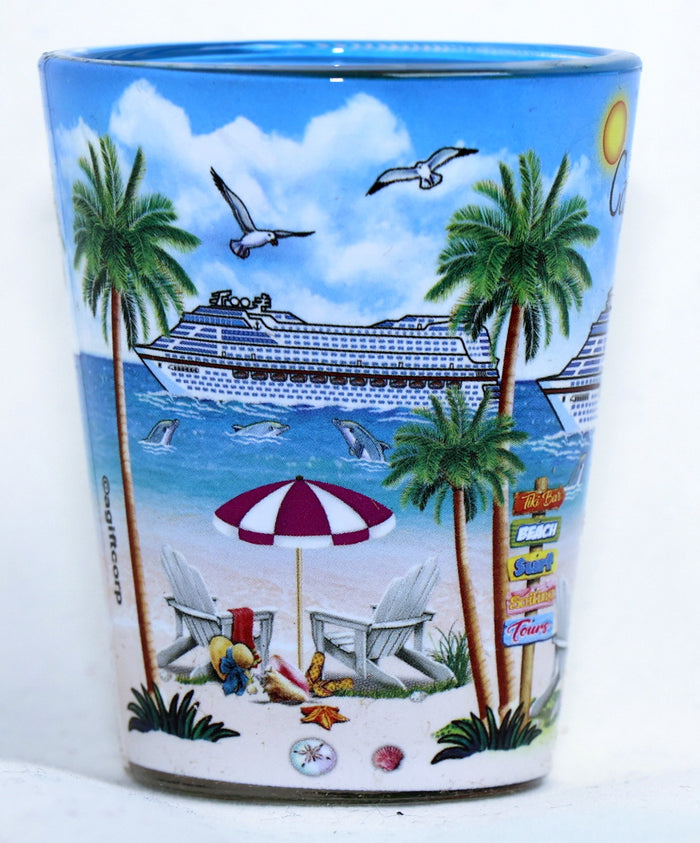Cape Canaveral Florida Cruise Ship In and Out Shot Glass
