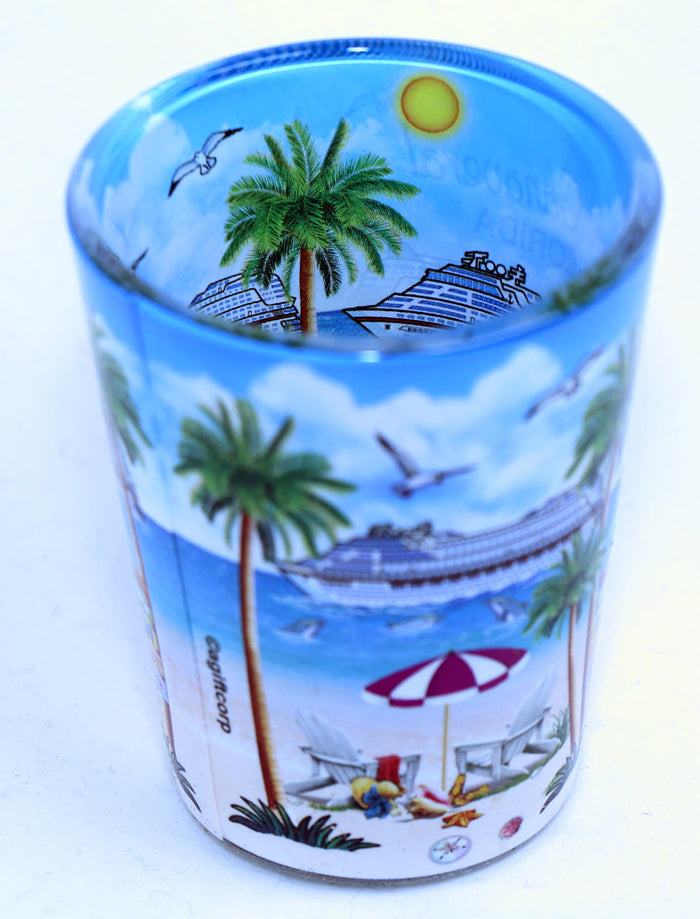 Cape Canaveral Florida Cruise Ship In and Out Shot Glass