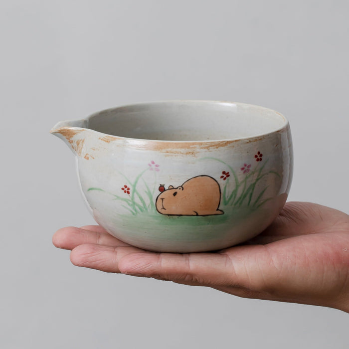 Capybara Ceramic Matcha Set with Bowl and Chasen Holder
