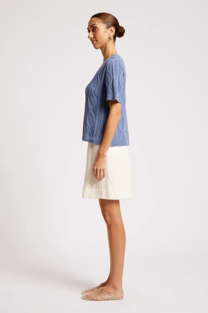 Casa Cable V Knit Marine