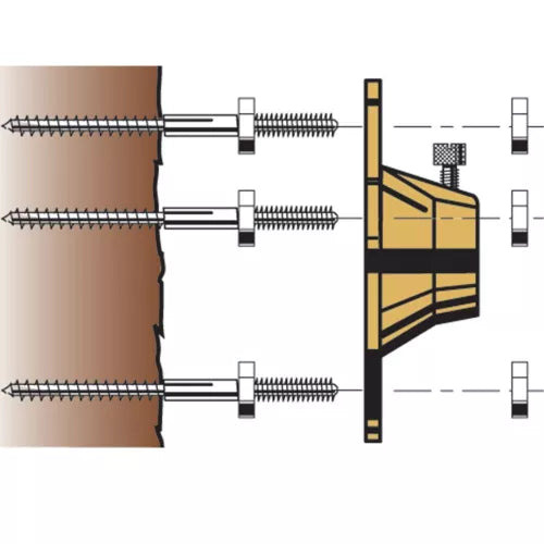 Product Display Visual of the SKU: CTREEH1 for Marketing of theCAST Tree Mount SS Hanger Bolts | CTREEH