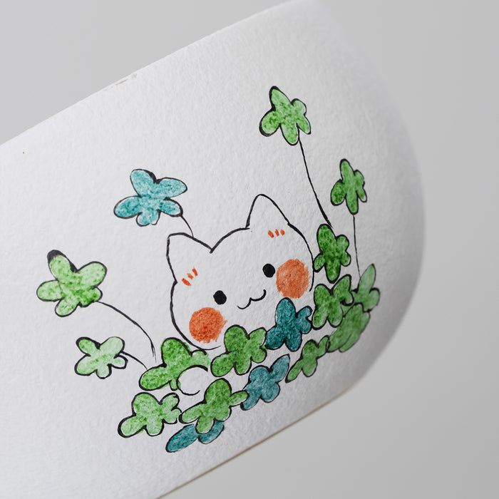 Cat Ceramic Matcha Set with Bowl and Chasen Holder