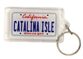 Catalina Island California License Plate Acrylic Rectangular Souvenir Keychain 2.5" X 1.5"