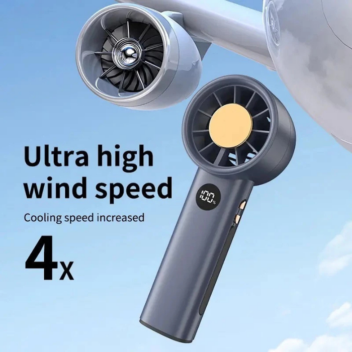 CEPMF005 Mini Handheld Fan with LED Display, 3600mah