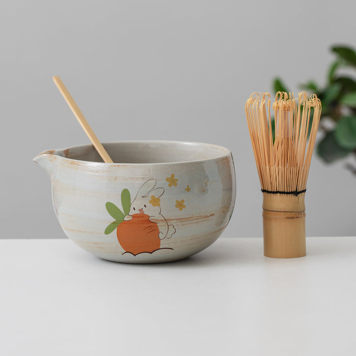 Ceramic Matcha Set with Bowl and Chasen Holder