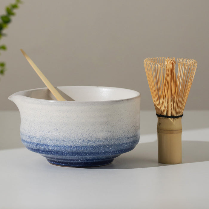 Ceramic Matcha Set with Bowl and Chasen Holder