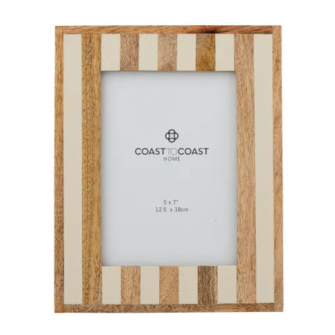 Ceres Wood Resin Frame 5x7" Ivory