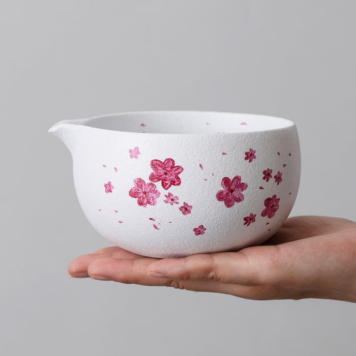 Cherry Blossom Sakura Ceramic Matcha Set with Bowl and Chasen Holder