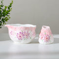 Cherry Blossom Sakura Gradient Glaze Ceramic Matcha Set