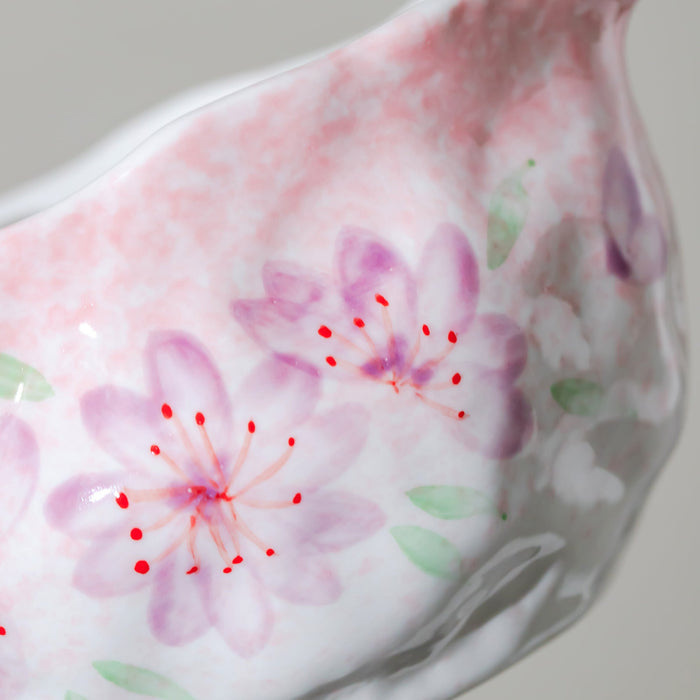 Cherry Blossom Sakura Gradient Glaze Ceramic Matcha Set