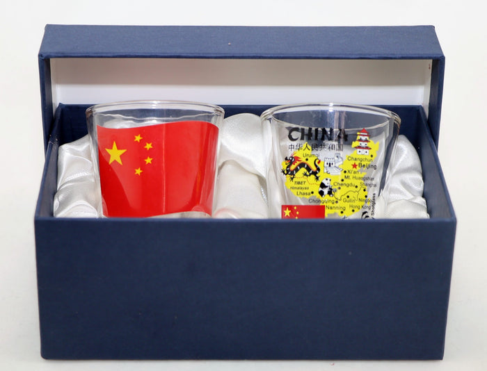 China Souvenir Boxed Shot Glass Set (Set of 2)