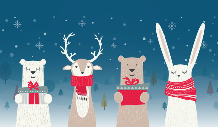 Christmas Critters | 2-Car Garage Door Cover