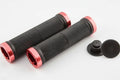Clarks Grips Black 135mm With Red Alloy Locking Rings
