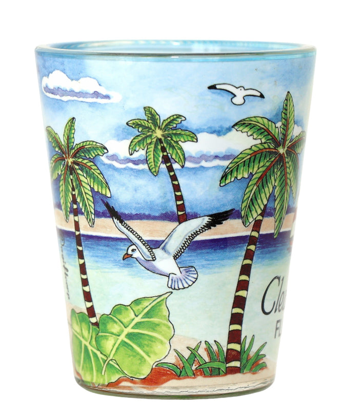 Clearwater Florida Blue Palms In and Out Shot Glass
