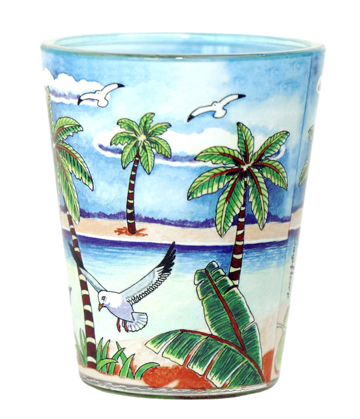 Clearwater Florida Blue Palms In and Out Shot Glass