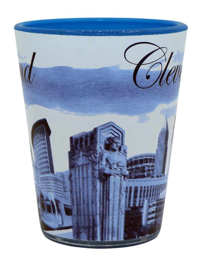 Cleveland Ohio Blue Design Shot Glass