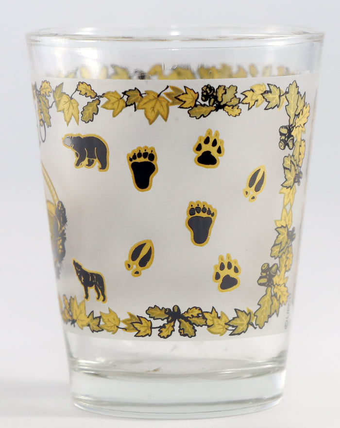 Colorado Wildlife w/ Gold and Black Shot Glass