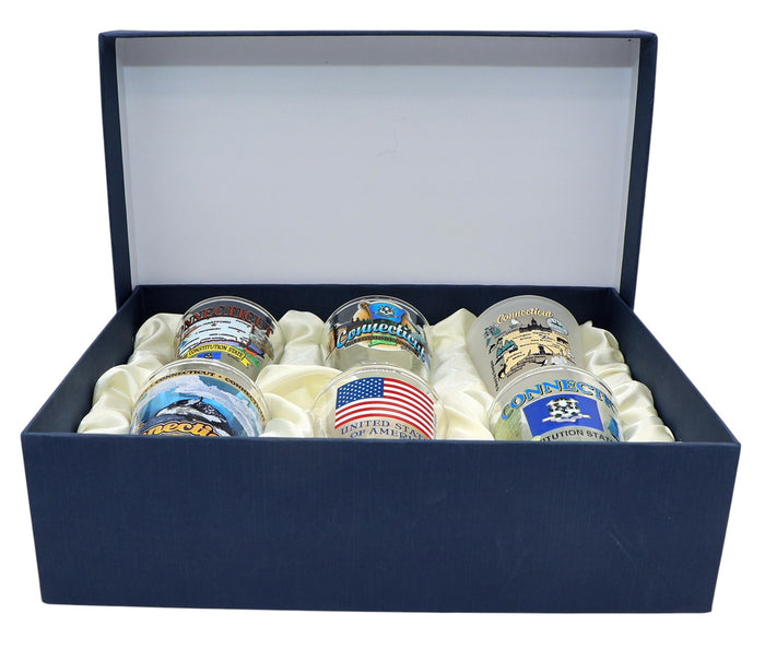 Connecticut United States USA Souvenir Boxed Shot Glass Set (Set of 6)