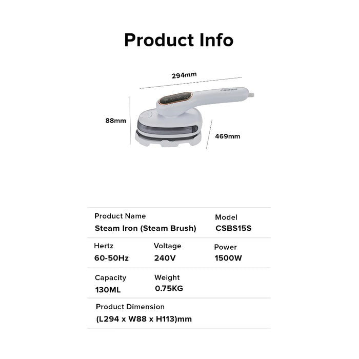 Cornell CSBS15S Portable Steam Iron 1500W