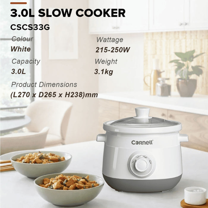 Cornell Slow Cooker 3L CSCS33G