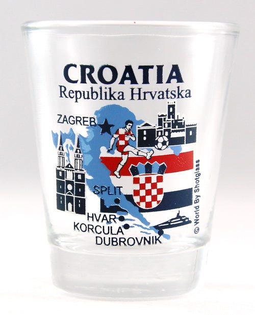 Croatia Souvenir Boxed Shot Glass Set (Set of 2)