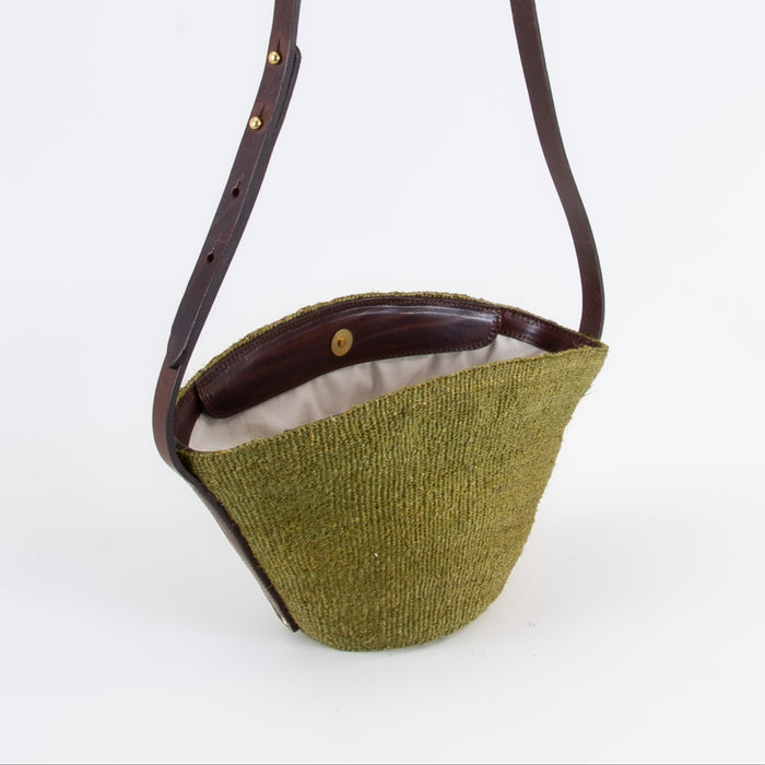 Crossbody Basket Olive & Brown