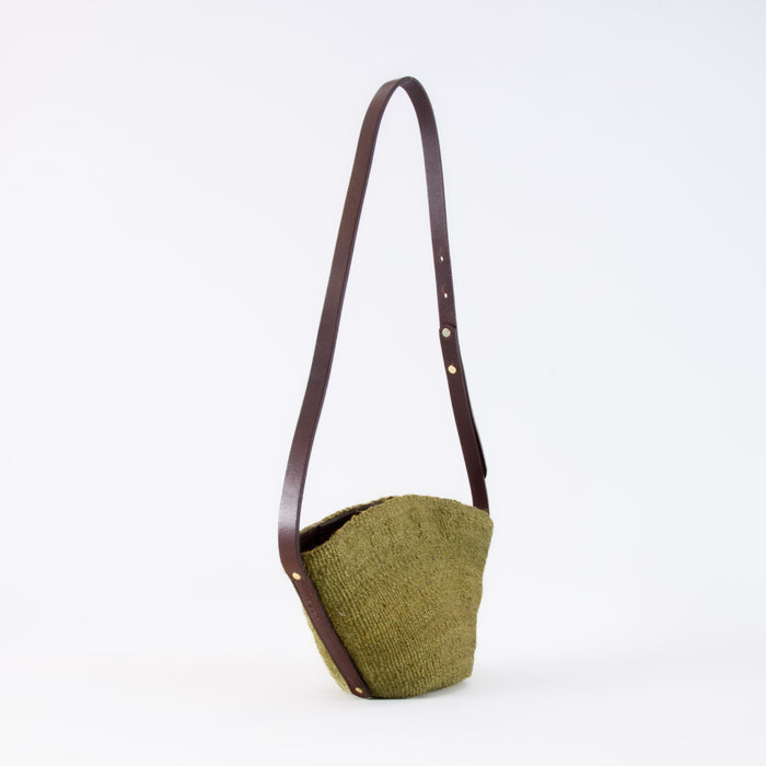 Crossbody Basket Olive & Brown