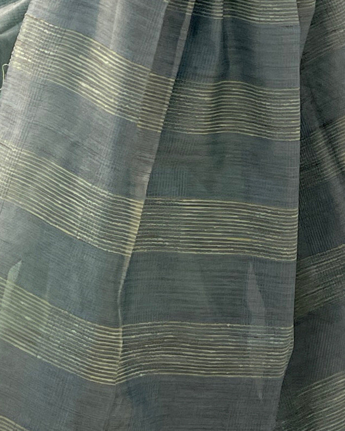 Cyan- Bhagalpuri handloom saree by Shopaame