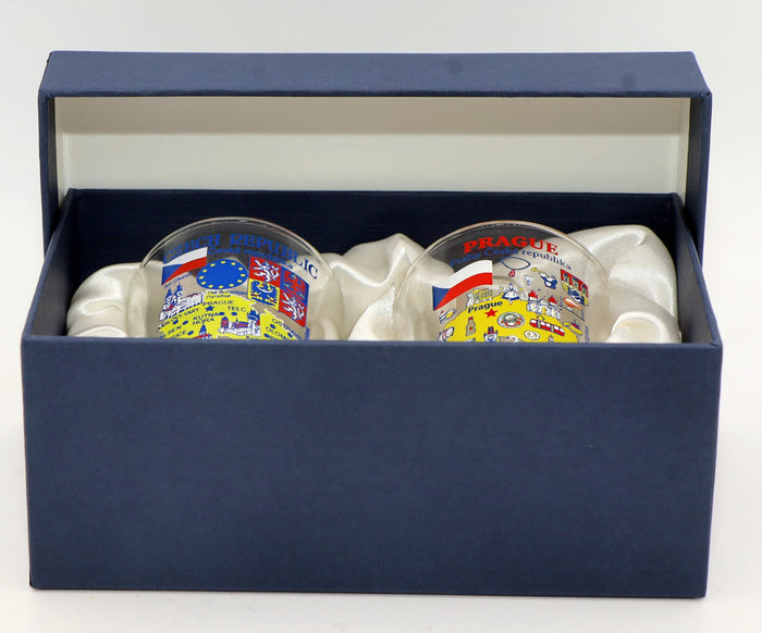 Czech Republic Souvenir Boxed Shot Glass Set (Set of 2)