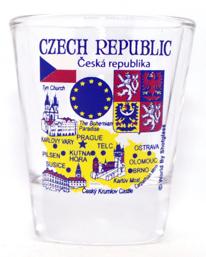 Czech Republic Souvenir Boxed Shot Glass Set (Set of 2)