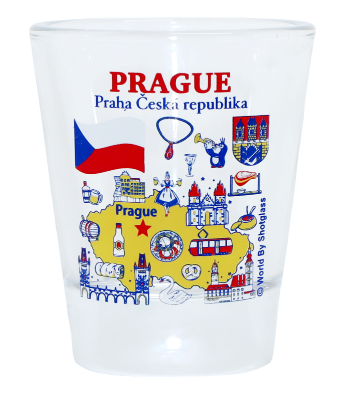 Czech Republic Souvenir Boxed Shot Glass Set (Set of 2)