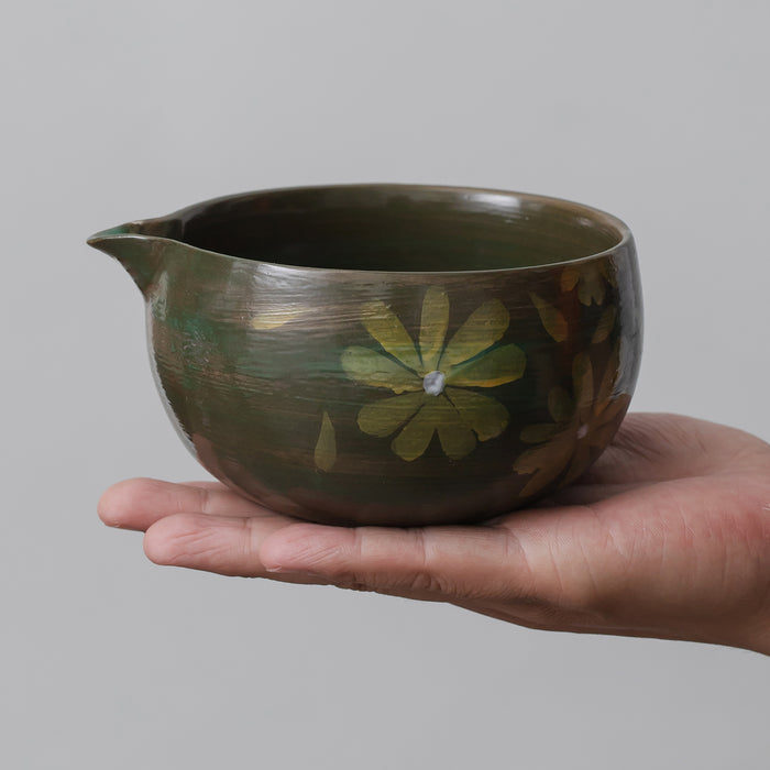 Daisy Ceramic Matcha Set with Bowl and Chasen Holder