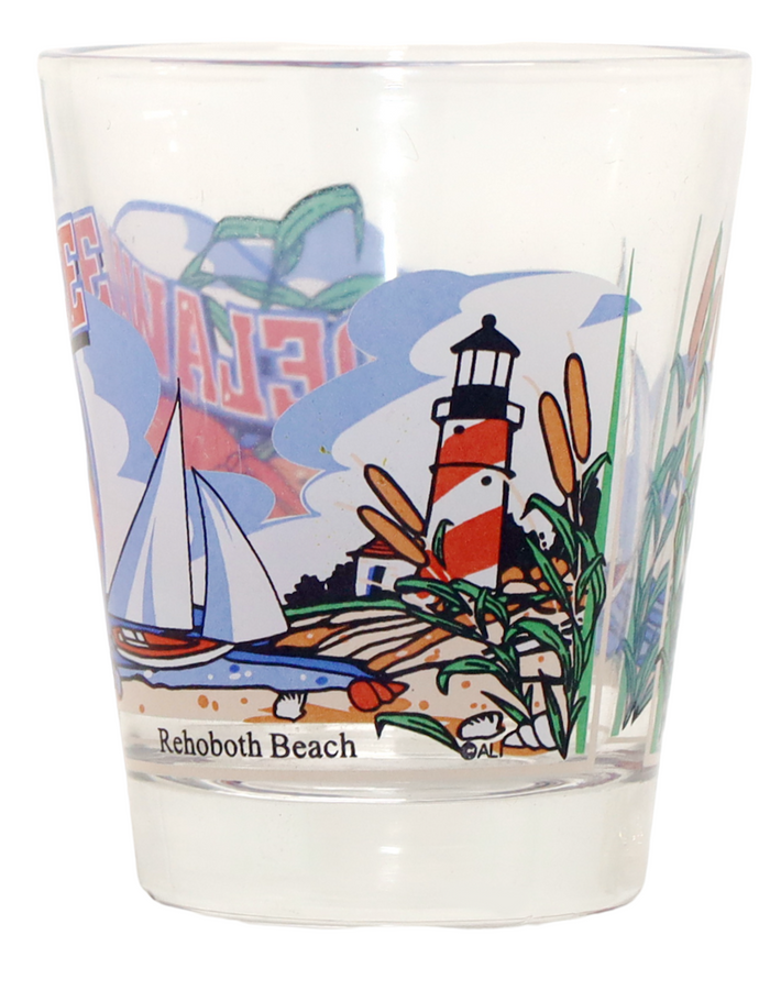 Delaware 3 View Shot Glass