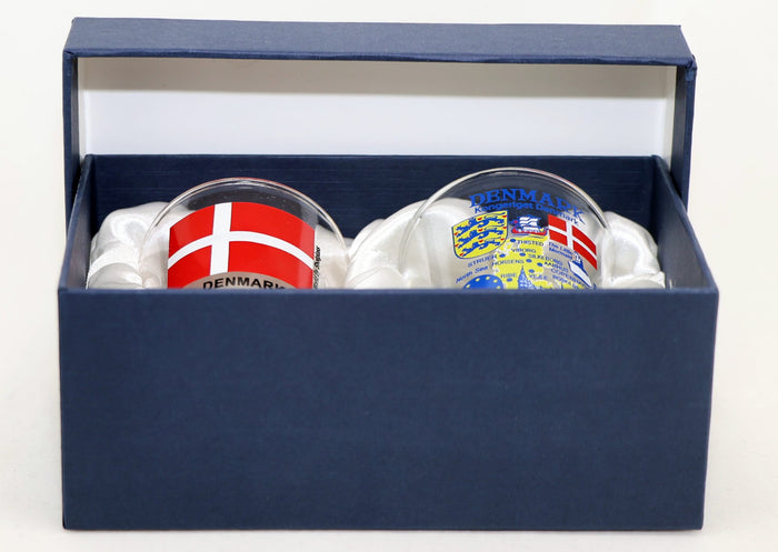 Denmark Souvenir Boxed Shot Glass Set (Set of 2)