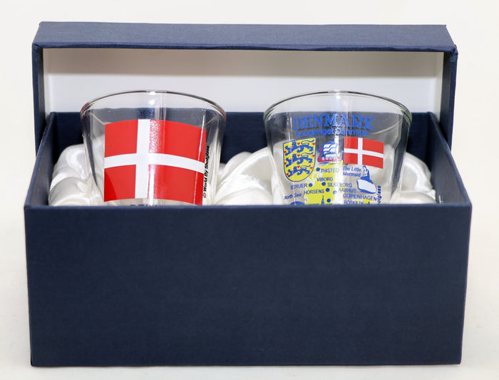 Denmark Souvenir Boxed Shot Glass Set (Set of 2)