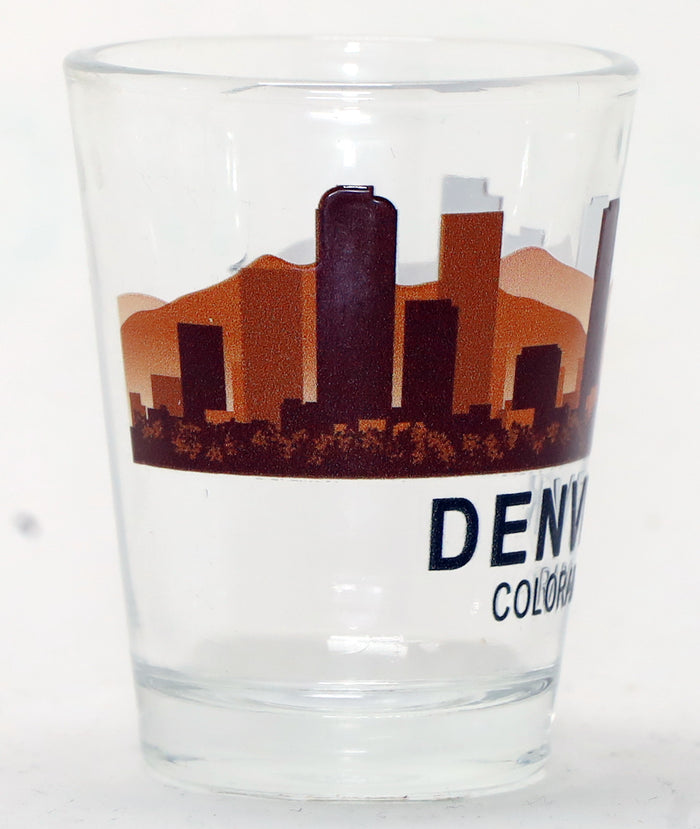 Denver Colorado Sunset Skyline Shot Glass