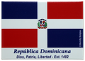 Dominican Republic Flag Caribbean Fridge Collector's Souvenir Magnet 2.5" X 3.5"