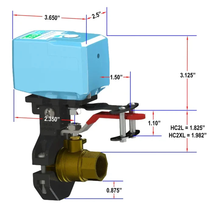 Product Marketing Image of Simply Secured SKU: EVC400-MW by Vendor EcoNet Controls Product EcoNet Bulldog Matter Smart Water Shutoff Valve Robot (Matter over Wi-Fi) | EVC400-MW