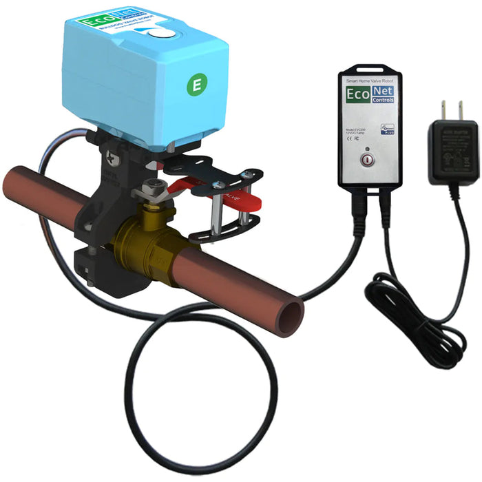 Product Marketing Image of Simply Secured SKU: EVC200-HC2LXL by Vendor EcoNet Controls Product EcoNet Bulldog Z-Wave Plus Smart Water Valve Robot (Universal Retrofit) | EVC200-HC2LXL