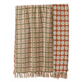 Elouise Wool Blend Throw Olive