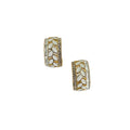 Enamel Hoop Earring White Diamanté