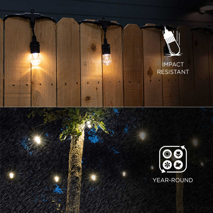 Enbrighten Classic LED Cafe Lights, 48ft | 31664