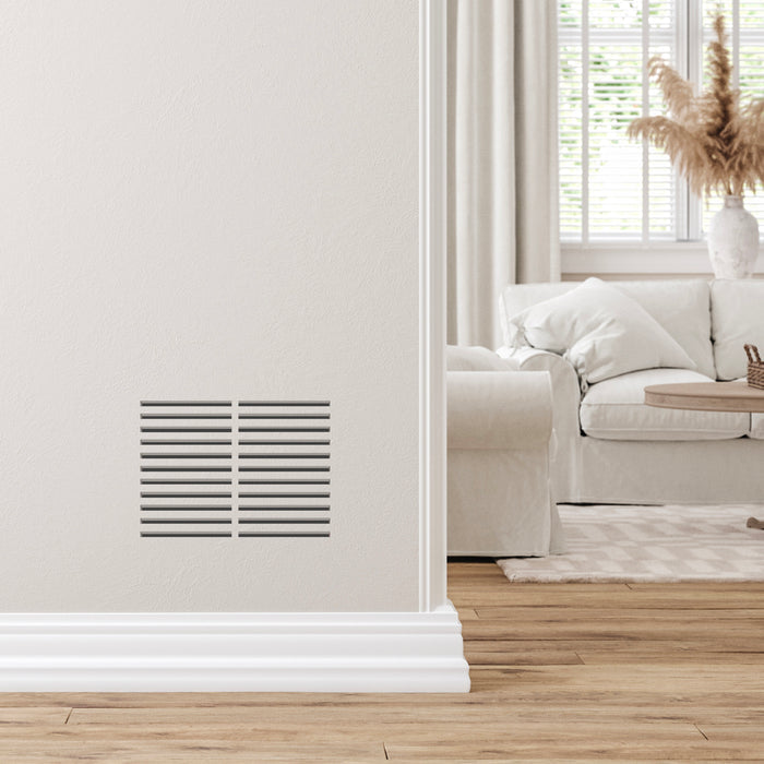 Envisivent Permanent Flush Mount Air Return, 14” x 8” (Duct Opening)/Requires 16" x 11" Drywall Opening