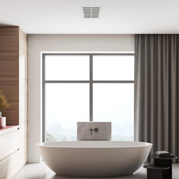 Envisivent Removable Flush Mount Bathroom Exhaust Fan Cover, 14” x 14” (Drywall Opening)