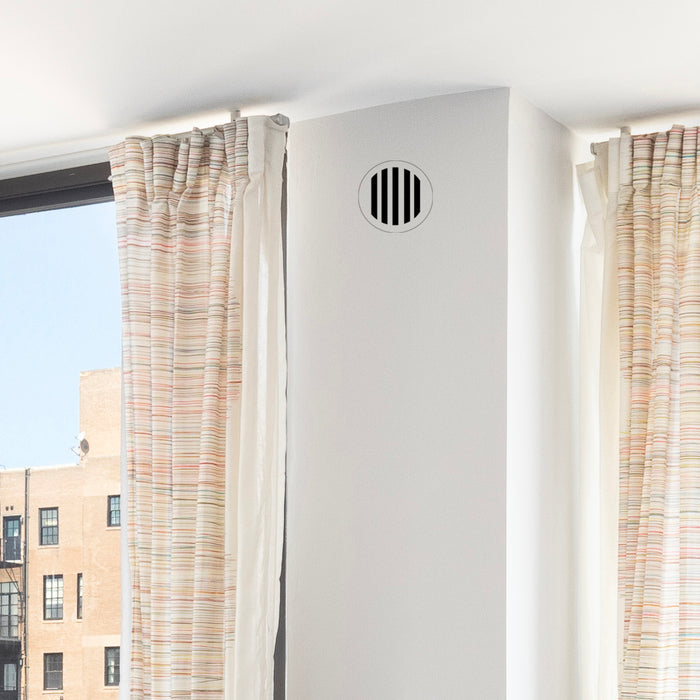 Envisivent Removable Flush Mount Round Air Supply Vent, 4” (Duct Opening)/Requires 10" x 10" Drywall Opening