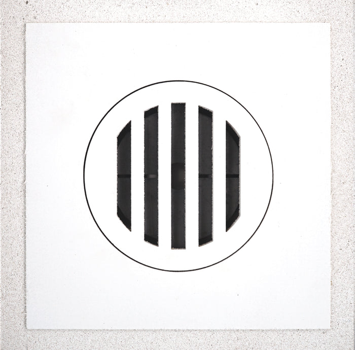 Envisivent Removable Flush Mount Round Air Supply Vent, 4” (Duct Opening)/Requires 10" x 10" Drywall Opening