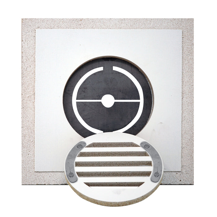 Envisivent Removable Flush Mount Round Air Supply Vent, 4” (Duct Opening)/Requires 10" x 10" Drywall Opening