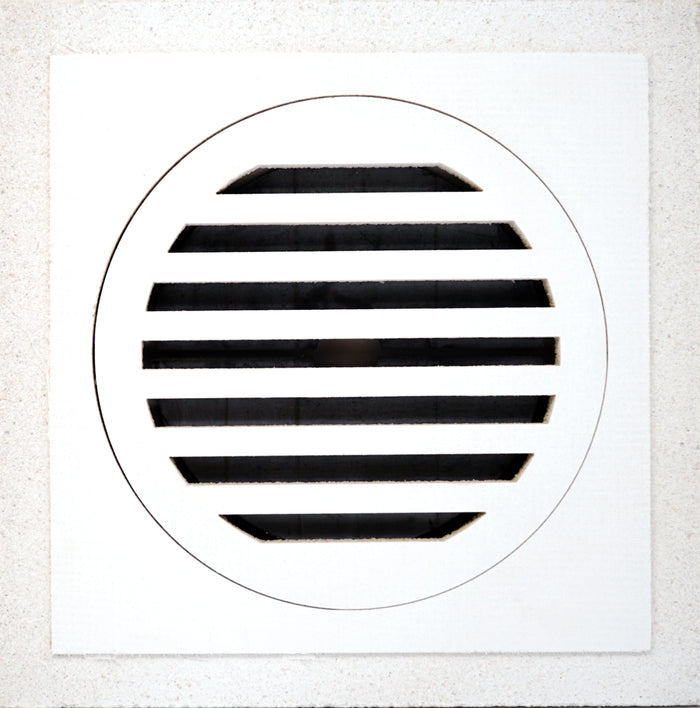 Envisivent Removable Flush Mount Round Air Supply Vent, 6” (Duct Opening)/Requires 10" x 10" Drywall Opening