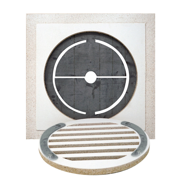 Envisivent Removable Flush Mount Round Air Supply Vent, 6” (Duct Opening)/Requires 10" x 10" Drywall Opening