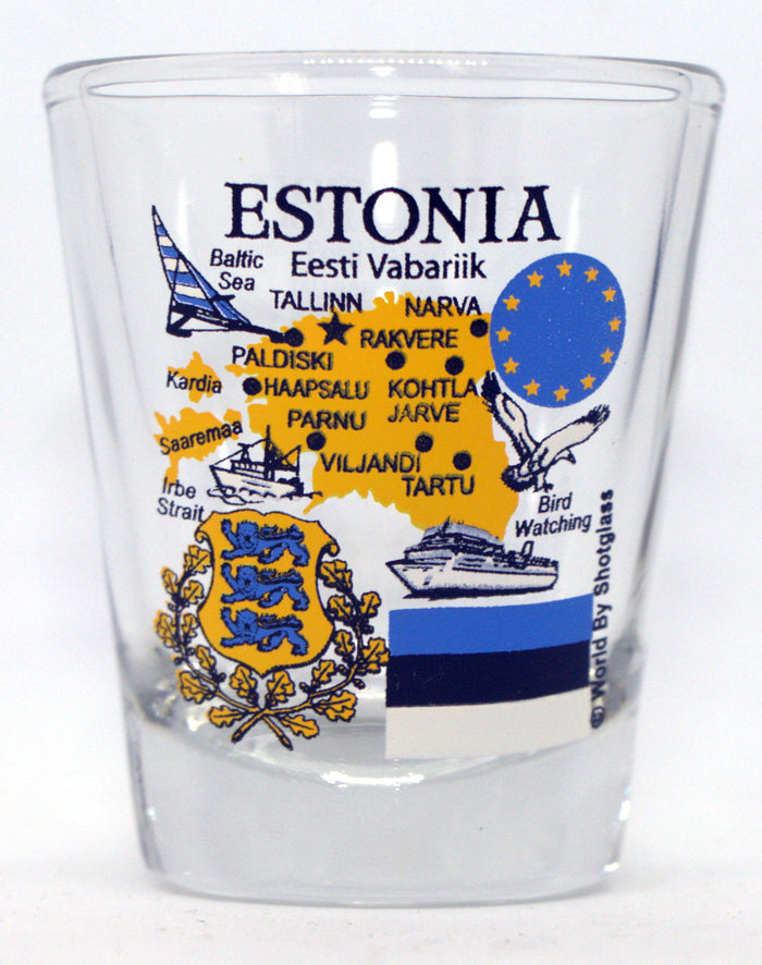 Estonia Souvenir Boxed Shot Glass Set (Set of 2)